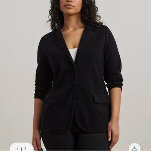 Lauren Ralph Lauren Women's Classic Black Knit Blazer 3X
